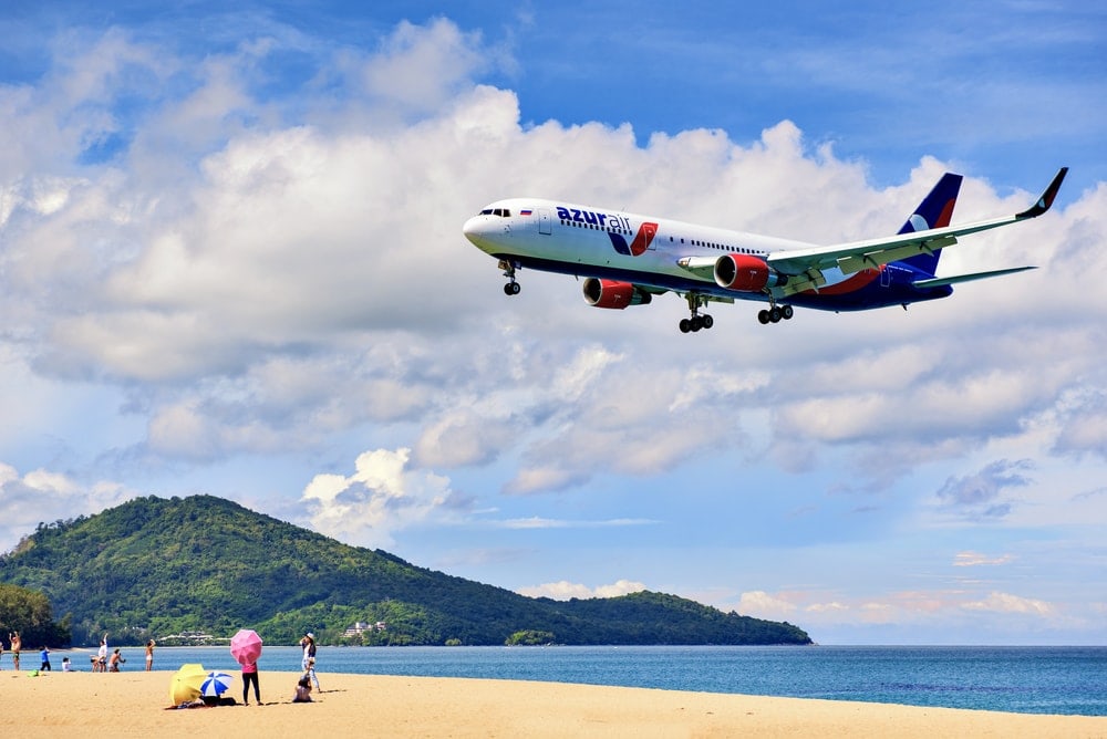 Plane at Phuket Airport, Naiyang Beach-Image Credit: IamDoctorEgg/Shutterstock.com